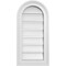 Ekena Millwork Round Top Surface Mount PVC Gable Vent: Functional, w/ 2"W x 1-1/2"P Brickmould Frame, 12"W x 24"H GVPRT12X2402SF - alternate 1